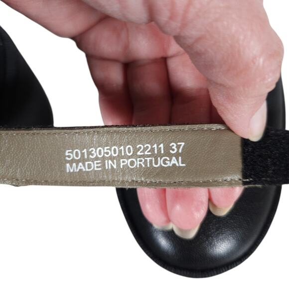 Fly London Womens Shoes 37 Black Leather Platform Ankle Strap Chunky Sole Indie - Picture 7 of 10